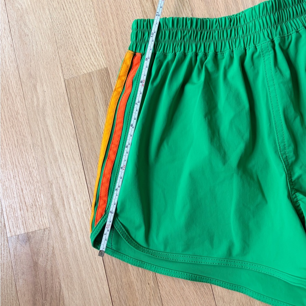 Aviator Nation Kids Rainbow Stripe Dolphin Shorts Green Retro - Picture 7 of 7